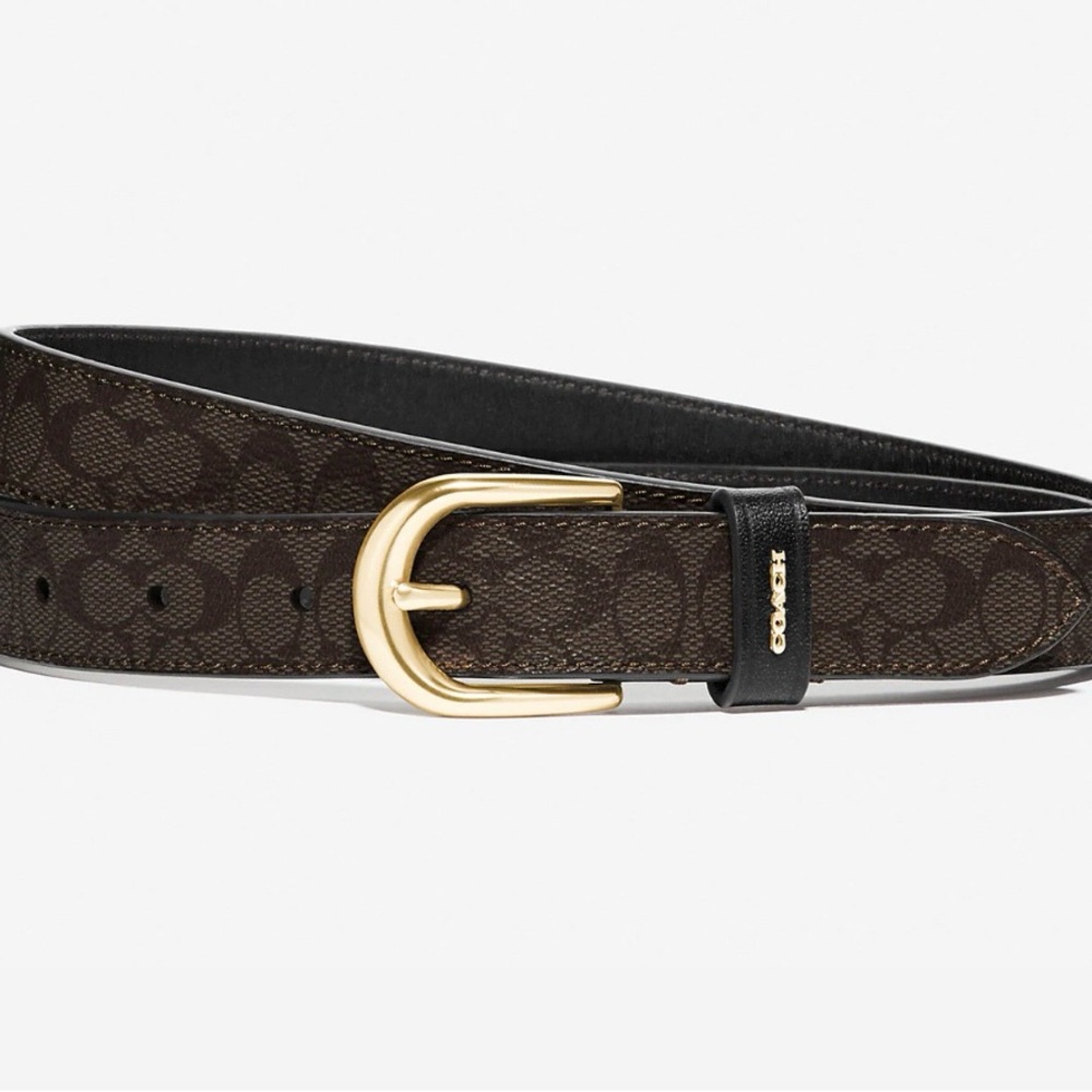 Coach Signature Leather Belt